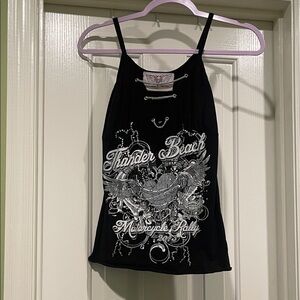 Black Graphic Women's Tank Top